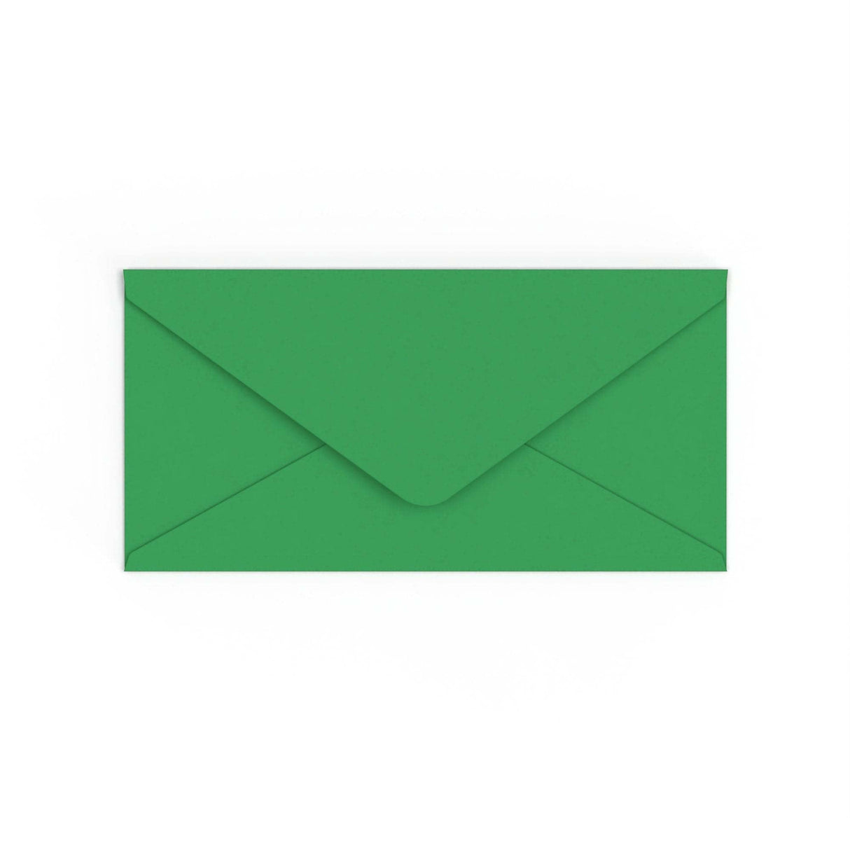 DL Kelly Green British Made Gummed V-Flap Envelope (110 x 220mm)