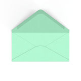 DL Jade Green British Made Gummed V-Flap Envelope (110 x 220mm)