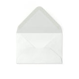 White Envelope Hammered Texture 62x94 mm